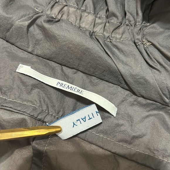 Moncler Drawstring Waist Technical Windbreaker Jacket Medium Brown Gold Hoodie - Picture 10 of 17